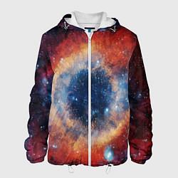 Куртка с капюшоном мужская Взрыв к космосе, цвет: 3D-белый