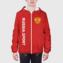Куртка с капюшоном мужская Russia Sport, цвет: 3D-белый — фото 2
