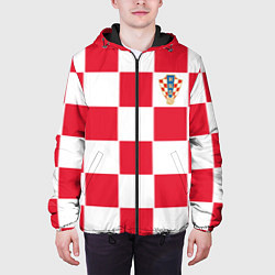 Куртка с капюшоном мужская Сборная Хорватии: Домашняя ЧМ-2018, цвет: 3D-черный — фото 2