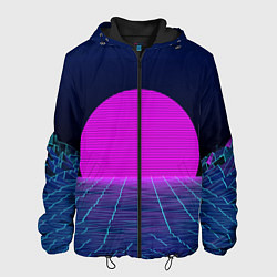 Куртка с капюшоном мужская Digital Sunrise, цвет: 3D-черный