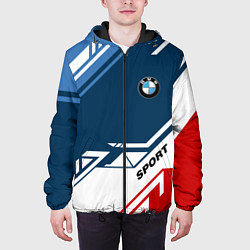 Куртка с капюшоном мужская BMW SPORT, цвет: 3D-черный — фото 2