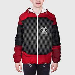 Куртка с капюшоном мужская Toyota: Metal Sport, цвет: 3D-белый — фото 2