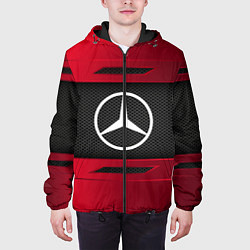 Куртка с капюшоном мужская Mercedes Benz Sport, цвет: 3D-черный — фото 2