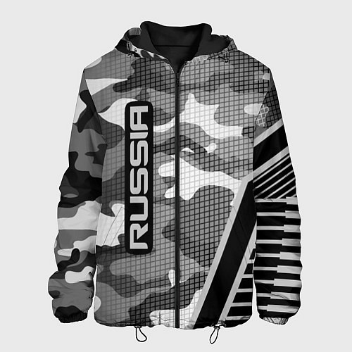 Мужская куртка Russia: Grey Camo / 3D-Черный – фото 1