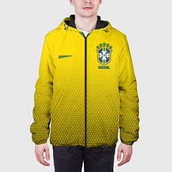 Куртка с капюшоном мужская Brazil Team: WC 2018, цвет: 3D-черный — фото 2