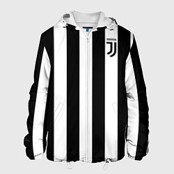 Куртка с капюшоном мужская FC Juventus, цвет: 3D-белый