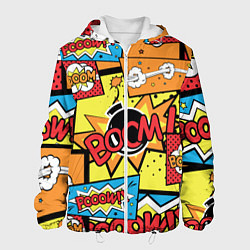 Куртка с капюшоном мужская Boom Pop Art, цвет: 3D-белый
