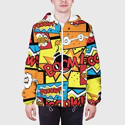 Куртка с капюшоном мужская Boom Pop Art, цвет: 3D-белый — фото 2
