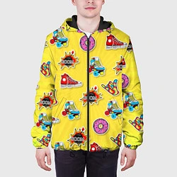 Куртка с капюшоном мужская Pop Art, цвет: 3D-черный — фото 2