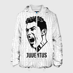 Куртка с капюшоном мужская Juve Ronaldo, цвет: 3D-белый