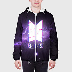 Куртка с капюшоном мужская BTS: Violet Space, цвет: 3D-белый — фото 2