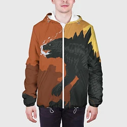 Куртка с капюшоном мужская Godzilla: Monster Smoke, цвет: 3D-белый — фото 2