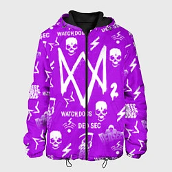 Куртка с капюшоном мужская Watch Dogs 2: Violet Pattern, цвет: 3D-черный