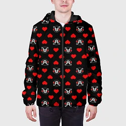 Куртка с капюшоном мужская Kumamon Love, цвет: 3D-черный — фото 2