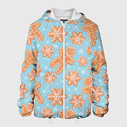 Куртка с капюшоном мужская Xmas Cookies, цвет: 3D-белый