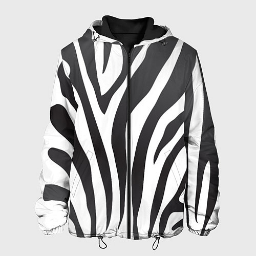 Мужская куртка Африканская зебра / 3D-Черный – фото 1