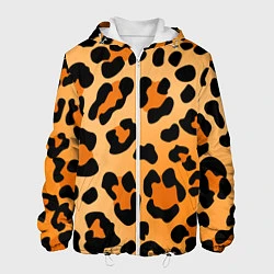 Куртка с капюшоном мужская Шкура ягуара, цвет: 3D-белый