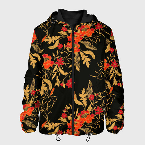 Мужская куртка Полевые цветы / 3D-Черный – фото 1