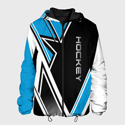 Куртка с капюшоном мужская Hockey black blue white, цвет: 3D-черный