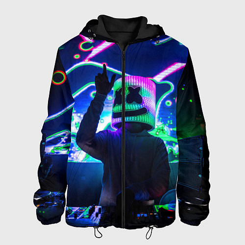 Мужская куртка Marshmello: Neon DJ / 3D-Черный – фото 1