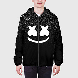 Куртка с капюшоном мужская Marshmello Black, цвет: 3D-черный — фото 2
