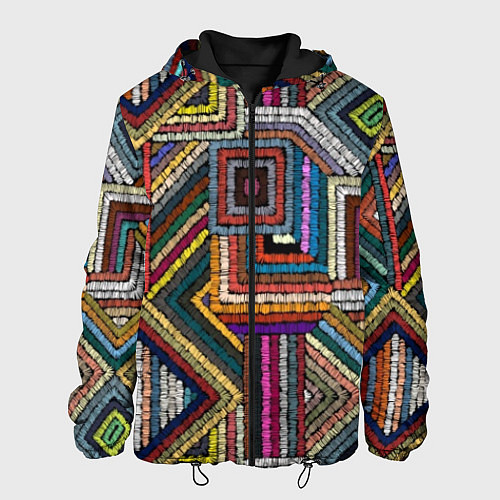 Мужская куртка Этнический ковровый орнамент / 3D-Черный – фото 1