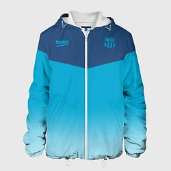 Куртка с капюшоном мужская FC Barcelona - Windrunner 2022, цвет: 3D-белый