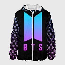 Куртка с капюшоном мужская BTS: Neon Night, цвет: 3D-белый
