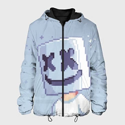 Куртка с капюшоном мужская Marshmello Pixel, цвет: 3D-черный