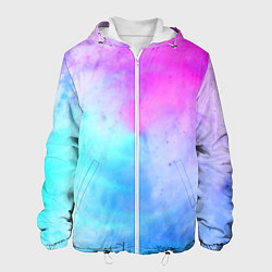 Куртка с капюшоном мужская Неоновое лето, цвет: 3D-белый