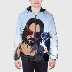 Куртка с капюшоном мужская Киану Самурай, цвет: 3D-черный — фото 2