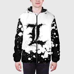 Куртка с капюшоном мужская L letter snow, цвет: 3D-черный — фото 2