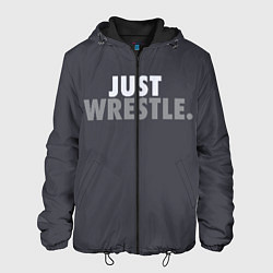 Куртка с капюшоном мужская Just wrestle, цвет: 3D-черный