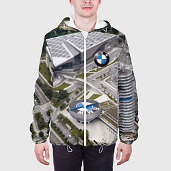 Куртка с капюшоном мужская BMW city, цвет: 3D-белый — фото 2