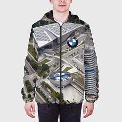 Куртка с капюшоном мужская BMW city, цвет: 3D-черный — фото 2