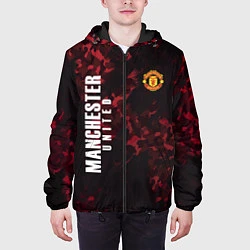 Куртка с капюшоном мужская Manchester United, цвет: 3D-черный — фото 2