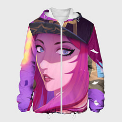 Куртка с капюшоном мужская League Of Legends Акали, цвет: 3D-белый