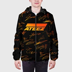 Куртка с капюшоном мужская ATEEZ АВТОГРАФЫ, цвет: 3D-черный — фото 2