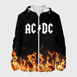 Куртка с капюшоном мужская AC DC, цвет: 3D-белый