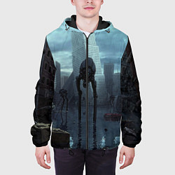 Куртка с капюшоном мужская Халф-лайф, цвет: 3D-черный — фото 2