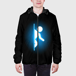 Куртка с капюшоном мужская Portal, цвет: 3D-черный — фото 2