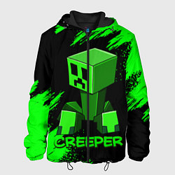 Куртка с капюшоном мужская MINECRAFT CREEPER, цвет: 3D-черный