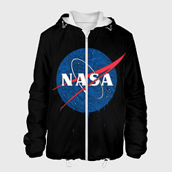 Куртка с капюшоном мужская NASA Краски, цвет: 3D-белый