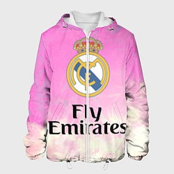 Куртка с капюшоном мужская Реал Мадрид, цвет: 3D-белый