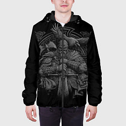 Куртка с капюшоном мужская Викинг, цвет: 3D-черный — фото 2