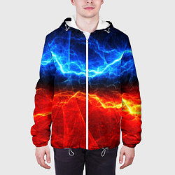 Куртка с капюшоном мужская Лёд и огонь, цвет: 3D-белый — фото 2