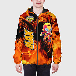 Куртка с капюшоном мужская Brawl Stars Мах, цвет: 3D-черный — фото 2