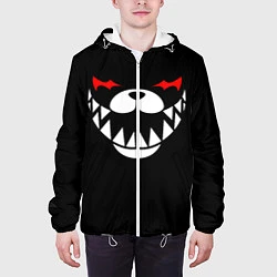 Куртка с капюшоном мужская MONOKUMA BLACK, цвет: 3D-белый — фото 2