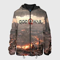 Куртка с капюшоном мужская GOD OF WAR, цвет: 3D-черный