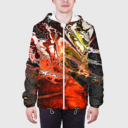Куртка с капюшоном мужская Nu abstracts art, цвет: 3D-белый — фото 2